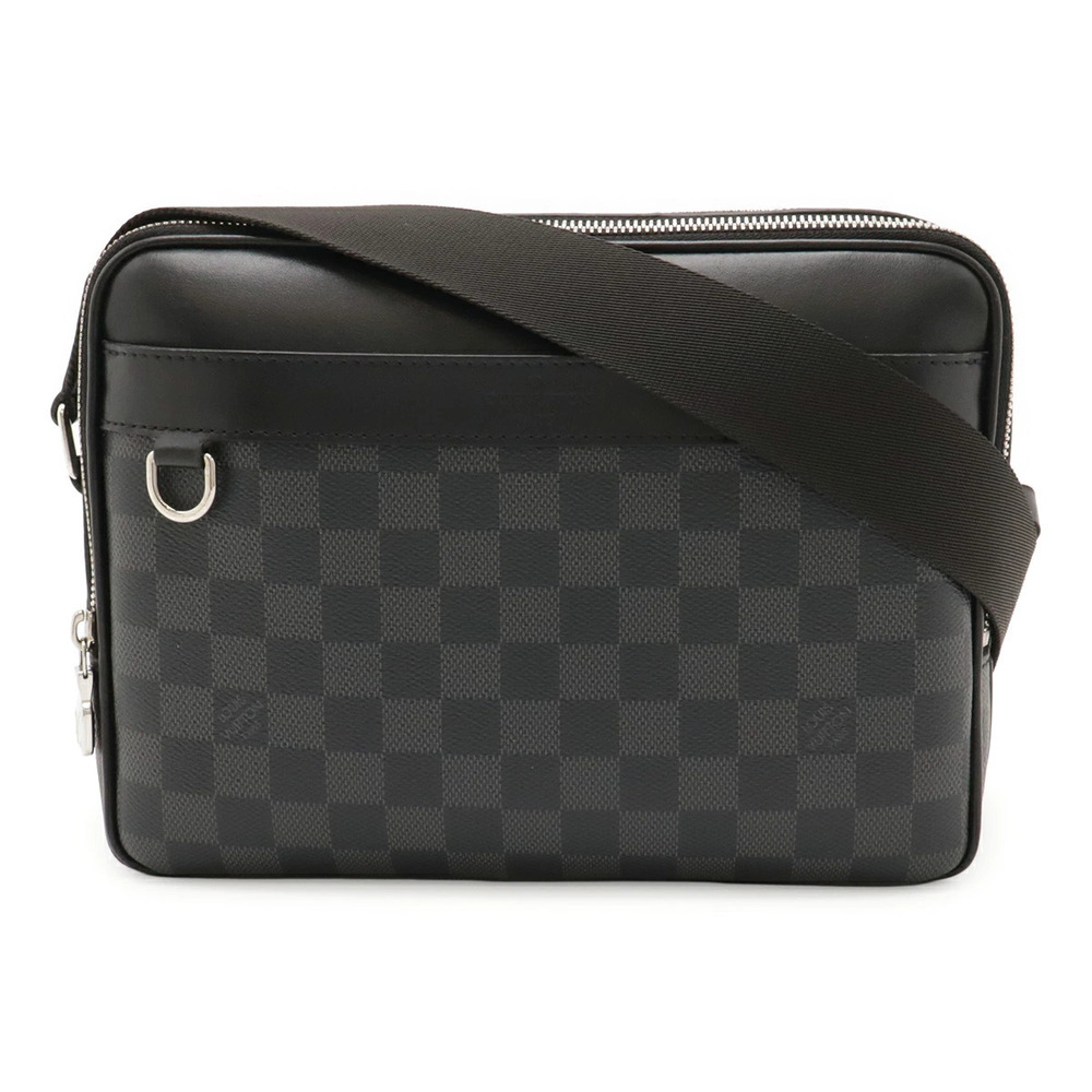 LOUIS VUITTON Damier Graphite Black Trocadero Messenger Shoulder Bag Crossbody